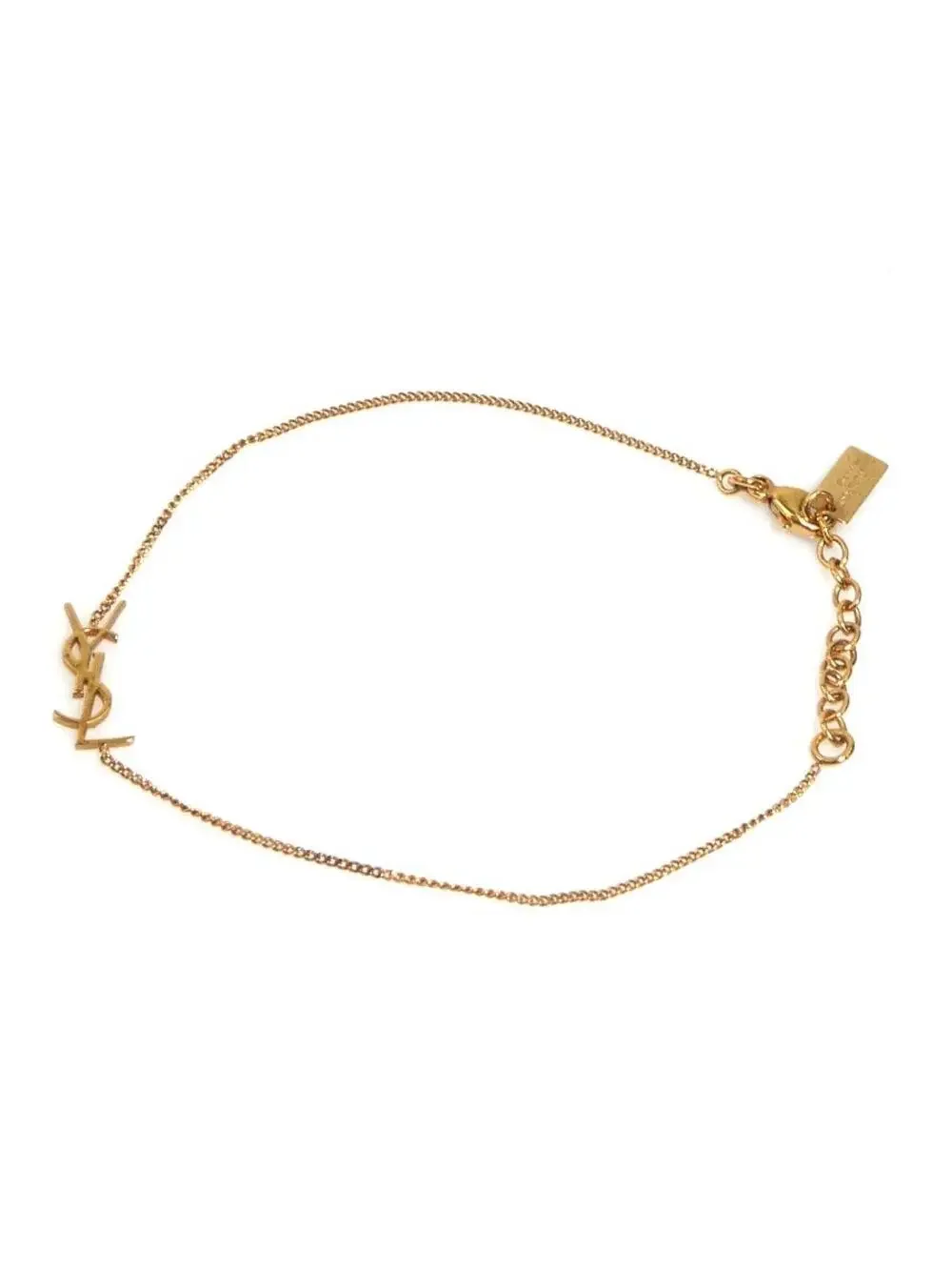 Auth Saint Laurent Ysl Logo Bracelet #293929S21B